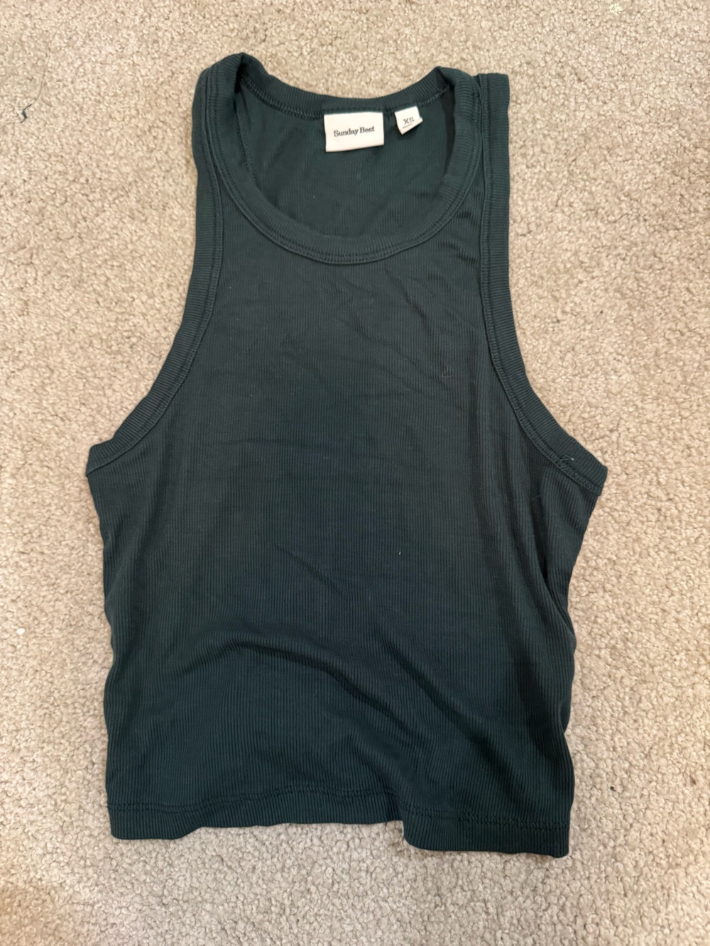 Aritzia tank top, dark green xs
